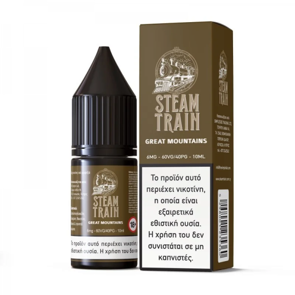 STEAMTRAIN GREAT MOUNTAINS 6MG 10ML ΥΓΡΟ ΑΝΑΠΛΗΡΩΣΗΣ 