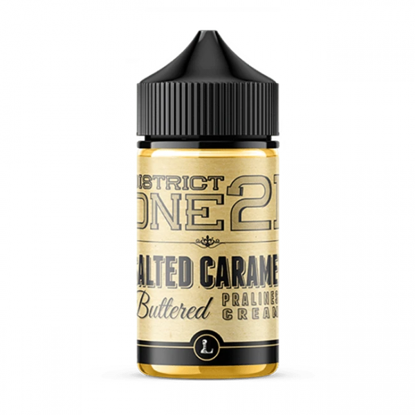FIVE PAWNS LEGACY DISTRICT ONE 21 SALTED CARAMEL FLAVOR SHOT 20/60ML